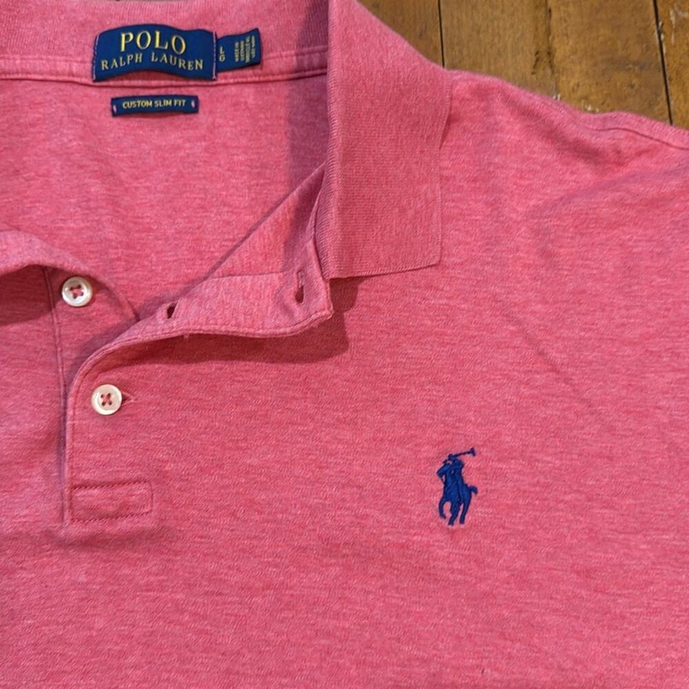 Polo Ralph Lauren Reddish Custom Slim Fit Short Sleeve Polo Shirt Size L